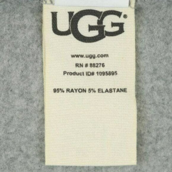 UGG Amara Women's XS Gray Crewneck Ruffled 3/4 Sleeve Sweatshirt - Picture 8 of 9